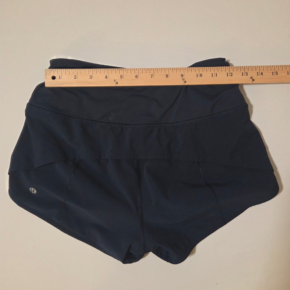 Lululemon Speed Up Short Long 4" Updated Fit True Navy Running Shorts W7AYMT 4 - Picture 11 of 12
